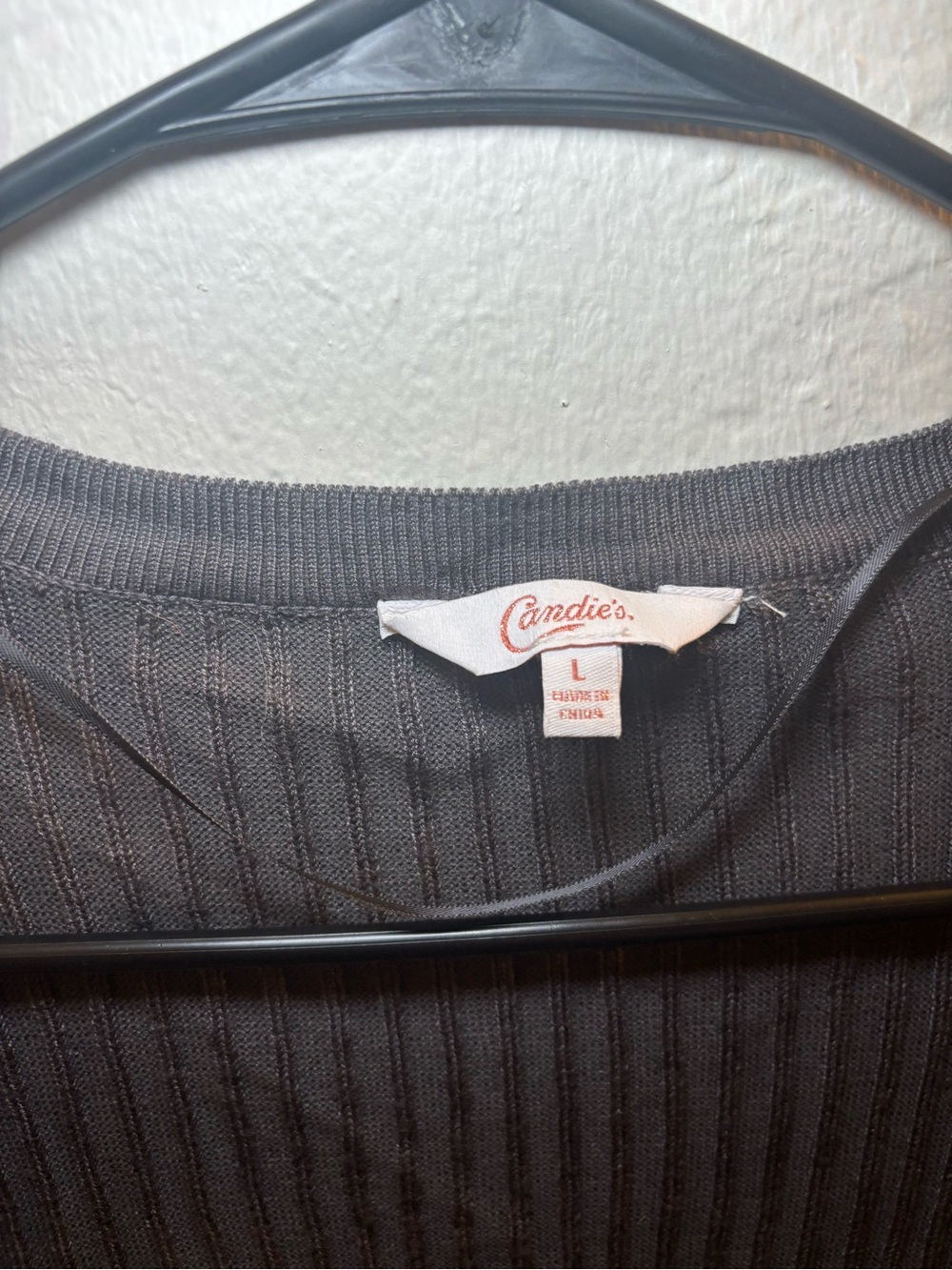 Lightweight Ribbed Open Cardigan - Gray - Picture 2 of 3